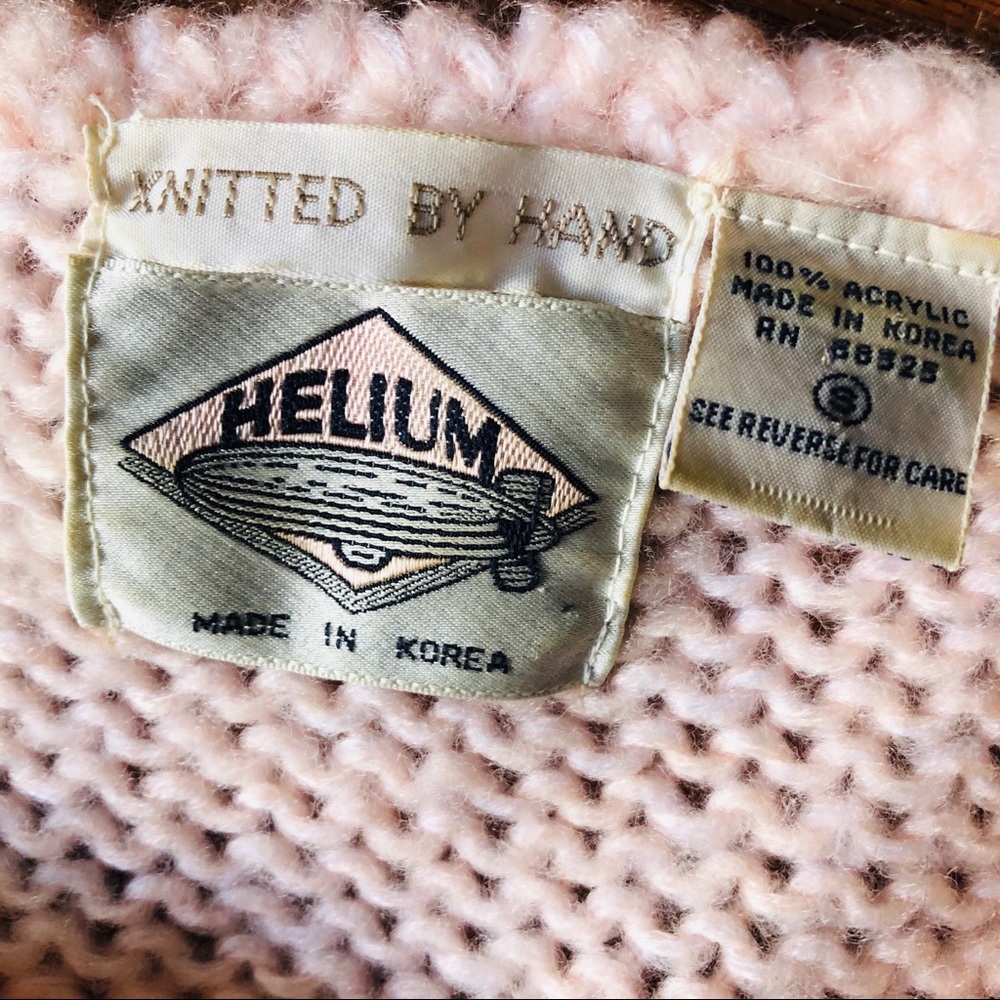VINTAGE 80s Pastel Cable Knit Sweater - Picture 5 of 10